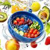 Ceramic Fruit Cleaning Container Berry Self Rinsing Bowl with Integrated Drain Vortex Automatic Modern Tray Colander Efficient for And Vegetable