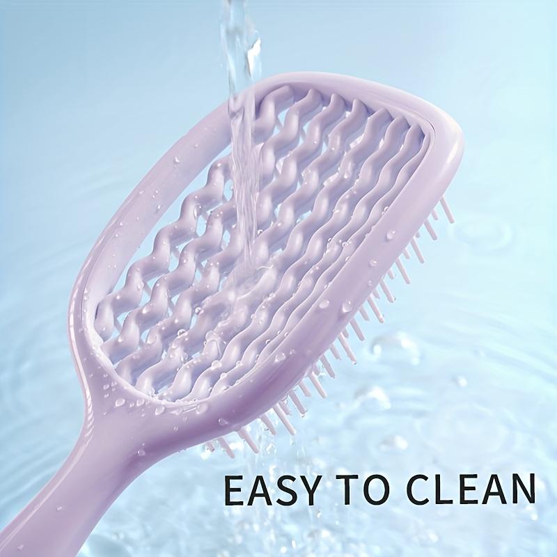 1pc Square Hollow Hair Brush for Men and Women | Wide Tooth Comb for Easy Detangling and Scalp Massage, Vented Detangling Wet Hair Brush,Bouncing Comb