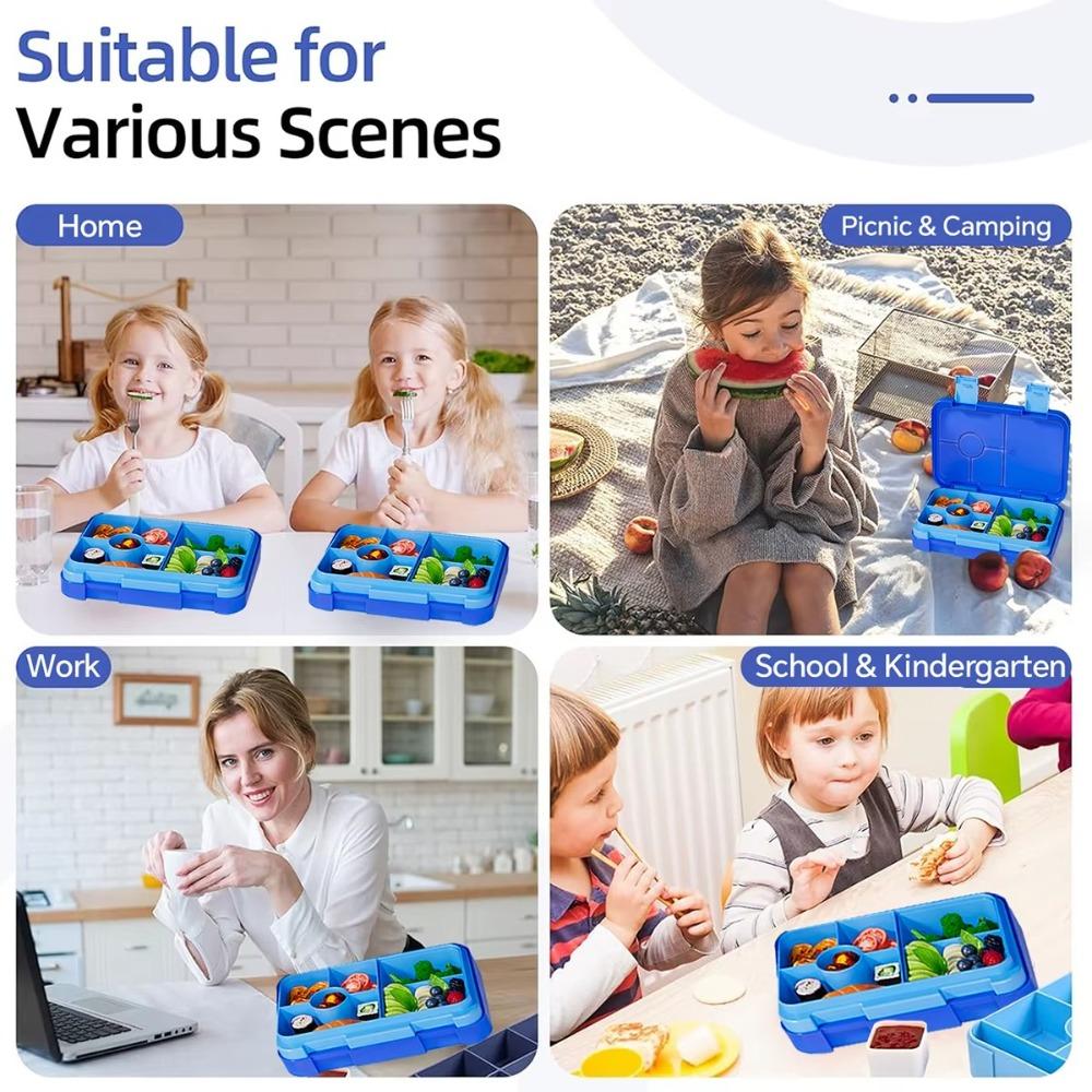 Interlayer Microwave Oven Bento Box Divided Leakproof Storage Box Single-layer Food Container