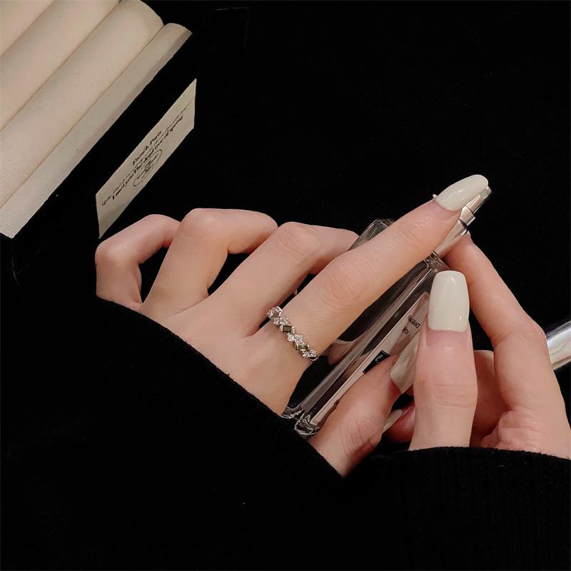 Light Luxury, High-End Sense, Personality, Niche Design, Simple Opening Ring, Cold Wind Ring, Female Index Finger Ring