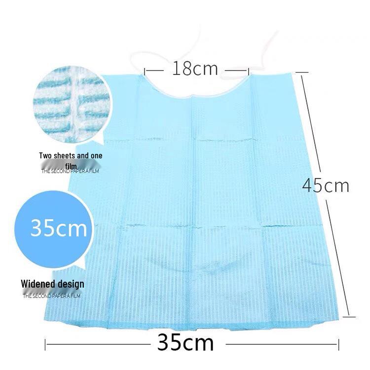 Waterproof Disposable Dental Bib with Ties - Protective Scarf for Medical, Stomatology, & Beauty Use.