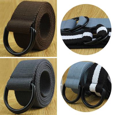 Équipement Tactique Toile Ceinture Hommes Militaire Ceinture Double Anneau Boucle Ceinture