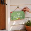 Writable Door Plaque Sign for Pet Shops And Homes, Chalkboard Surface Decorative Plaque, Retro Style Wooden Hanging Wall Decor Customizable