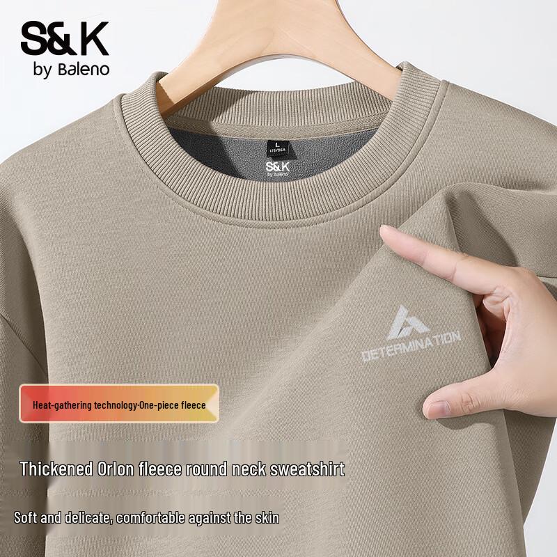 Baleno S&K Herren Thermofleece Rundhals-Sweatshirt
