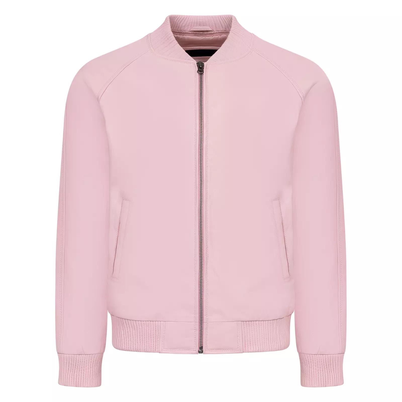 

Pink Designer Handmade Lambskin Leather Jacket Stylish Biker Men Motorcycle 3XL розовый