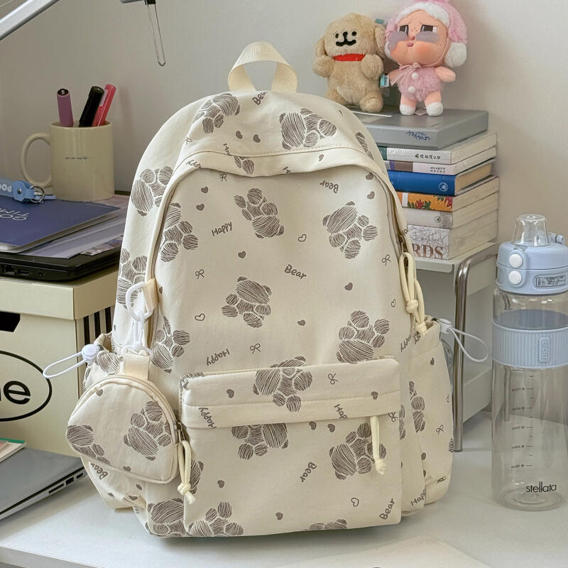 Cartoon Bear Backpack Student Class Schoolbag Lightweight Backpack