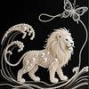 Lion Dance Decorative Painting Ornament, National Tide Lion Dancing Festive Animal Hanging Painting Diy Pearl Diamond Painting Large Size Acrylic