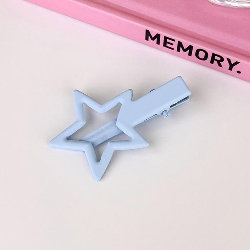 Cute Star Barrettes Clip Hairpin Y2K Girls Ornaments Headdress Hair Accessories Harajuku Barrettes Clip Bangs Hairpin