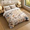 Dog Theme Personalized 3Pcs Bedding Set Custom Text & Name 1 Sheet 2 Pillowcases Household Bedding 1pc