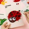 Children Furry Ball Paste Painting Toy Gift Idea DO IT YOURSELF Production Material Packaging Creativity Plush Ball Children's Handicraft Playthings