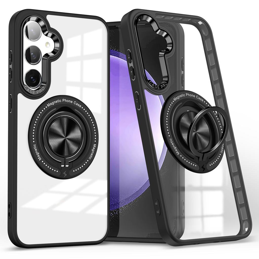 For Samsung Galaxy S23 FE Case Magnetic Ring Holder Kickstand PC+TPU Phone Cover