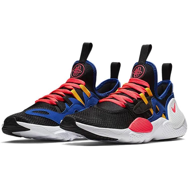 Nike Huarache E.D.G.E. TXT Slip Resistant Lightweight Cushioning Low top Kids' Running Shoes Black Pink Teenagers CD9272-002