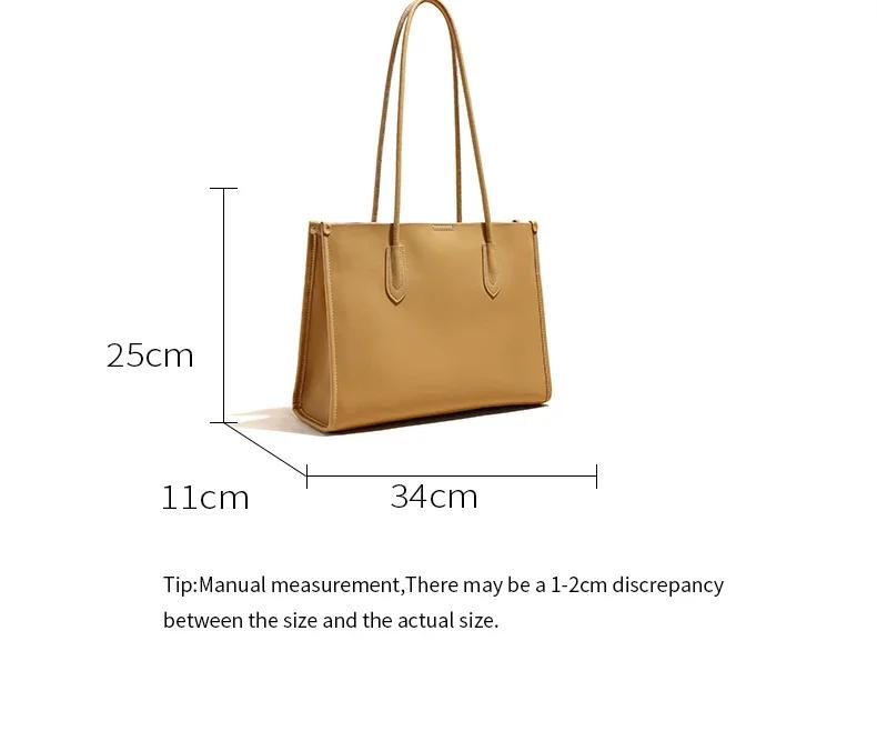 Designer luxury bag commuting cowhide large capacity handbag women's fashion designer shoulder casual commuting bag