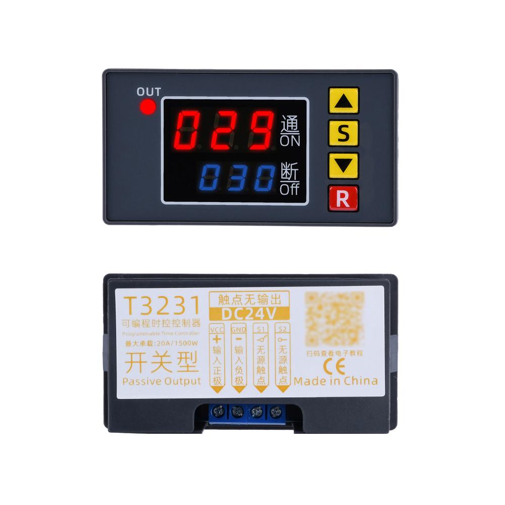 T3231 Cyclic Timing Delay Relay DC 12V 24V AC 110V-220V Timer Control Switch Timing Digital Relay Power Supply