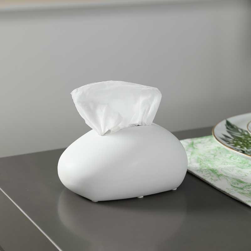 Modern Black White Ceramic Tissue Box Holder Living Room Coffee Table Decor Creative Napkin Dispenser