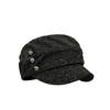 Retro pleated octagonal hat women's autumn and winter newsboy hat literary equestrian hat versatile face hat
