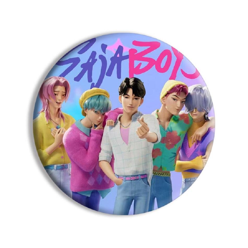 Kpop Demon Hunters Badges Jewelry Accessories Bag Decor Anime Saja Boys Rumi Zoey Jinu Tinplate Button Brooch Toy Gifts for Fans
