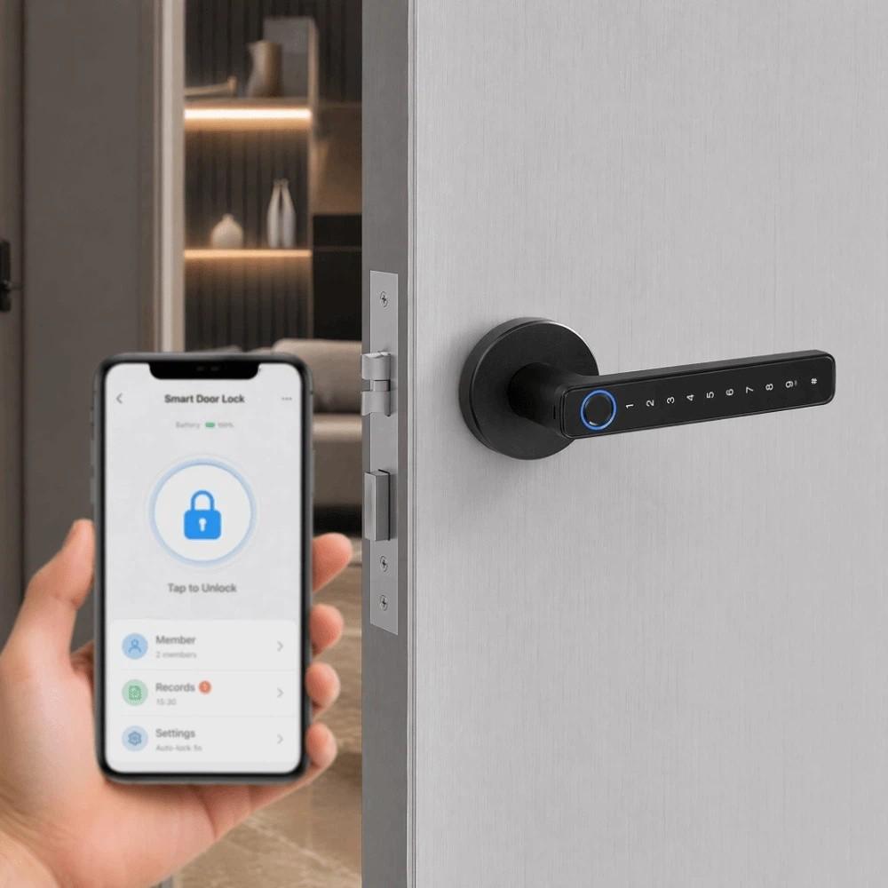 Smart Smart Fingerprint Door Lock Remote Lock Biometric Door Lock Indoor Use