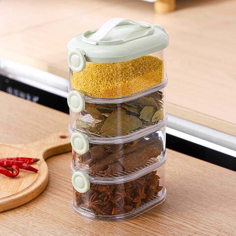 Kitchen Storage Box Household Scallion Ginger and Garlic Preservation Box Dried Fruit and Nut Sealed Box