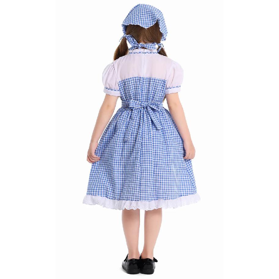 Hildren's Dorothy From The Wizard of Oz Costume Halloween Cosplay Lolita Maid Pastoral Character Shooting Dress