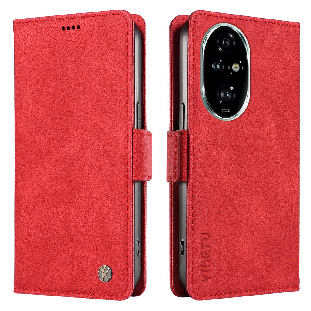 YIKATU YK-005 For Honor 200 Pro 5G Case Leather Wallet Phone Cover Magnetic Clasps