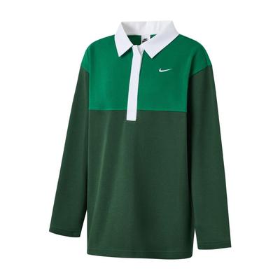 Color Block Long Sleeve Polo Shirt Women Tops IF0358-323