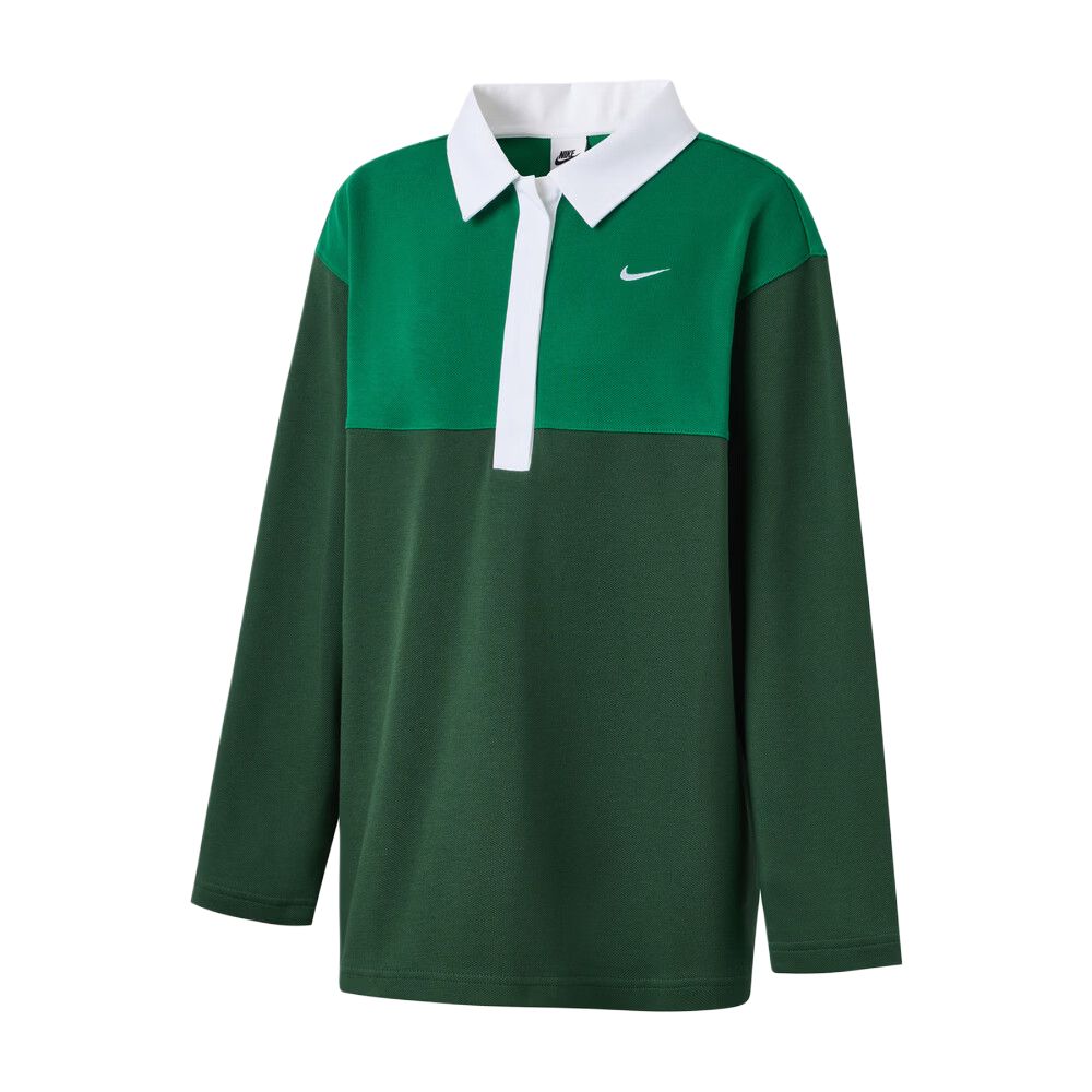 Nike Polo Shirts Women s Green Polo Collar Moderate IF0358-323 L
