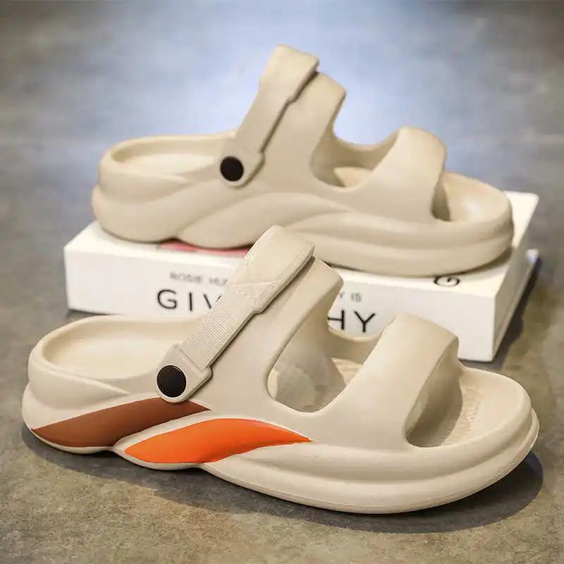 Backless Spring-autumn Men's Beach Sandal Color Shoes Slippers Shoes Sneakers Sport Trend Luxury Brand Releases New