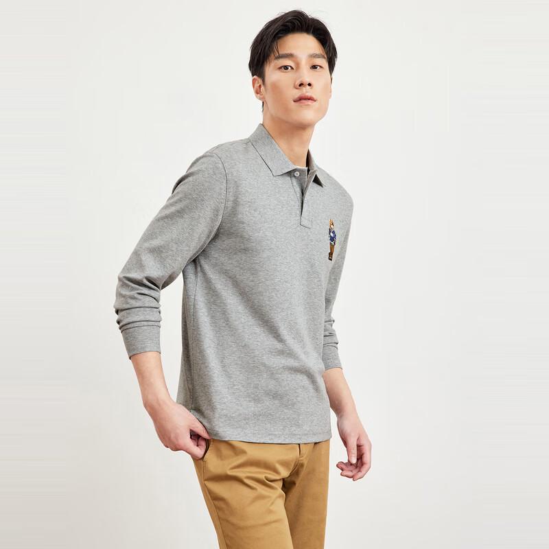 SEPTWOLVES Wrinkle-Resistant Long-Sleeve Polo Shirt