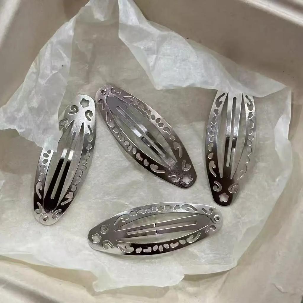 Y2K Style Women's Metal Hair Clips Set of 4/2 Fashionable BB Edge Clips for Daily Use