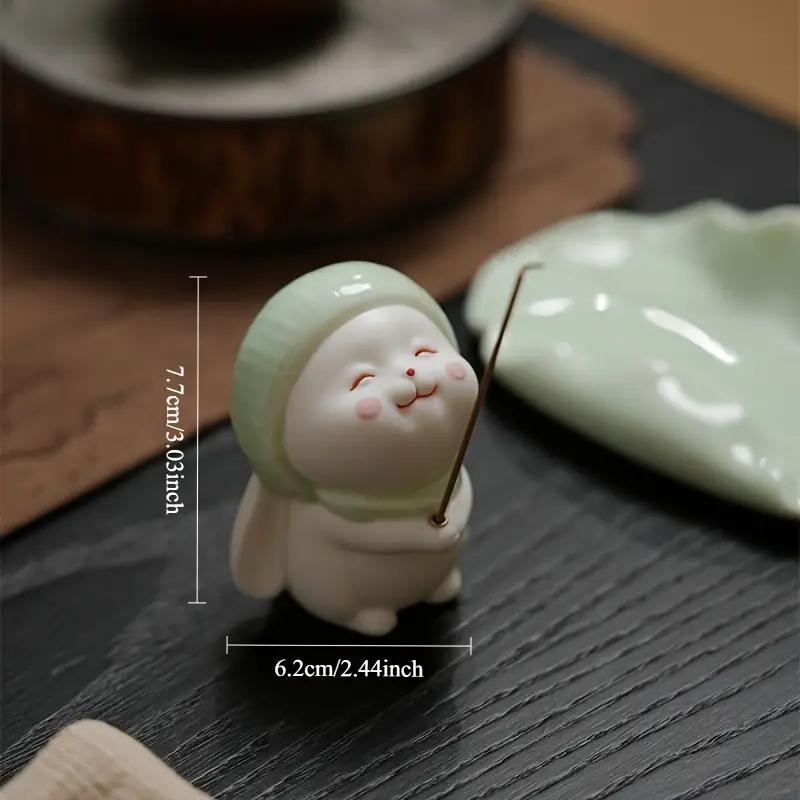 

Cute Wishing Rabbit Incense Burner Ceramic Incense Burner Indoor Incense Cable Accessories Incense Burner Rack Exquisite Gift