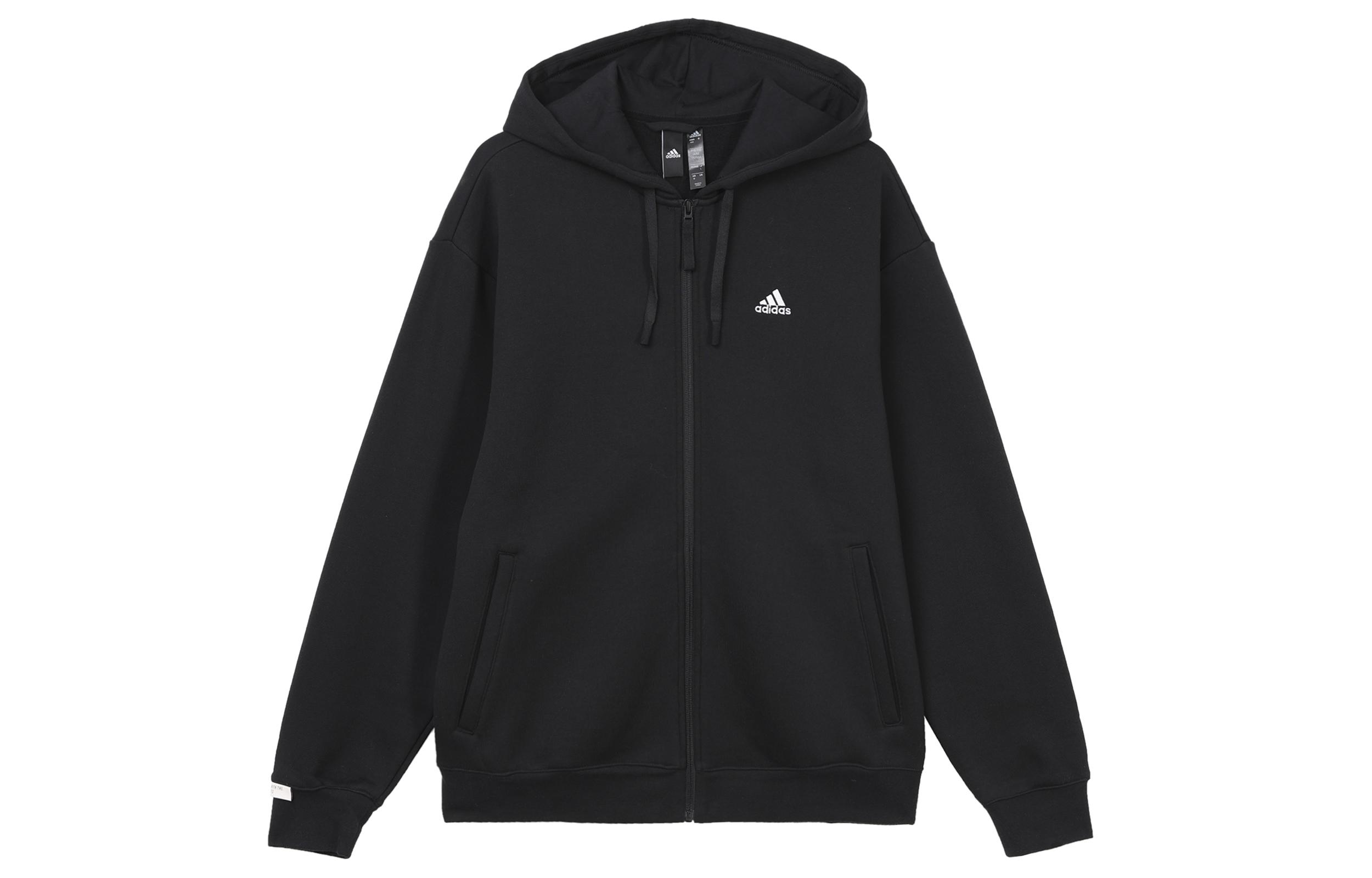 Adidas Jackets Men s Black Hooded Fleece Lined Other IV7607 XL