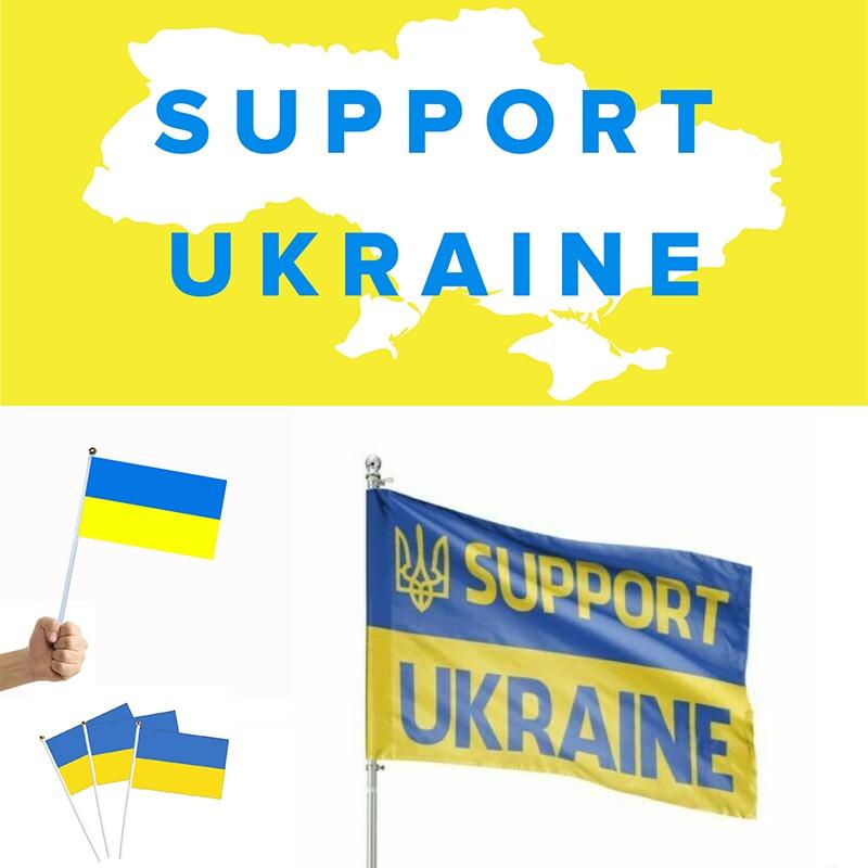 Giant 5ft X 3ft Ukrainian Flag Quality Materials Superior Stitching Uv-resistant Garden Decoration