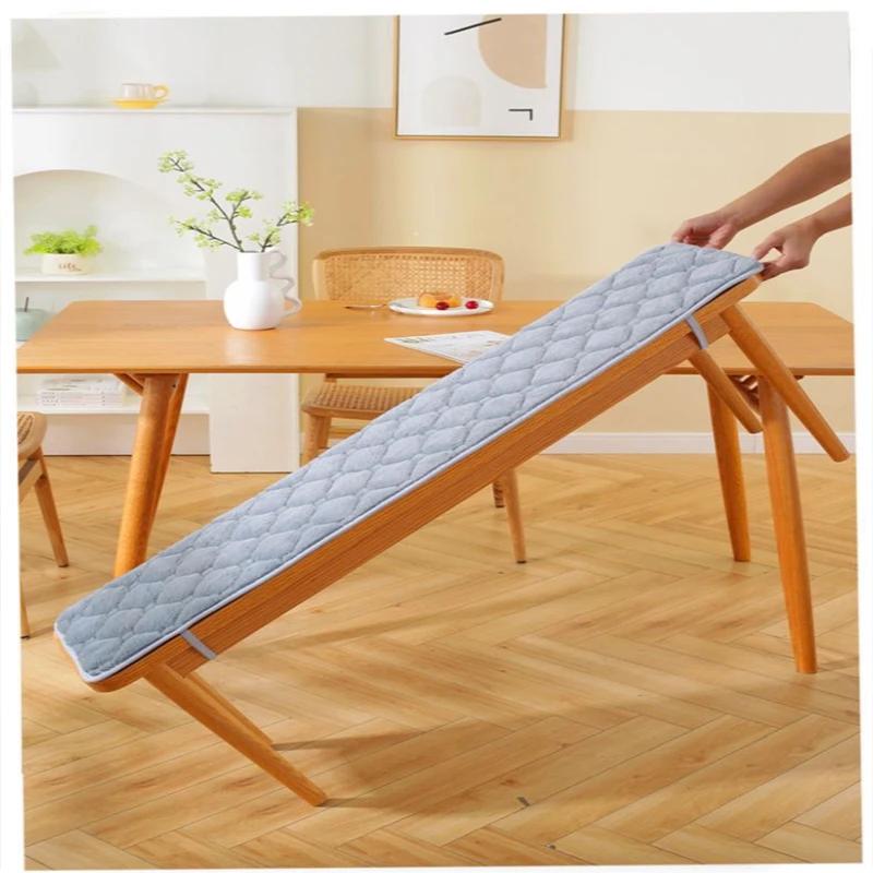 Massives, langes Bankkissen aus Plüsch, Mahagoni-Bankkissen, verdicktes, individuelles Sitzkissen aus Holz für Sofas und Stühle für den Winter