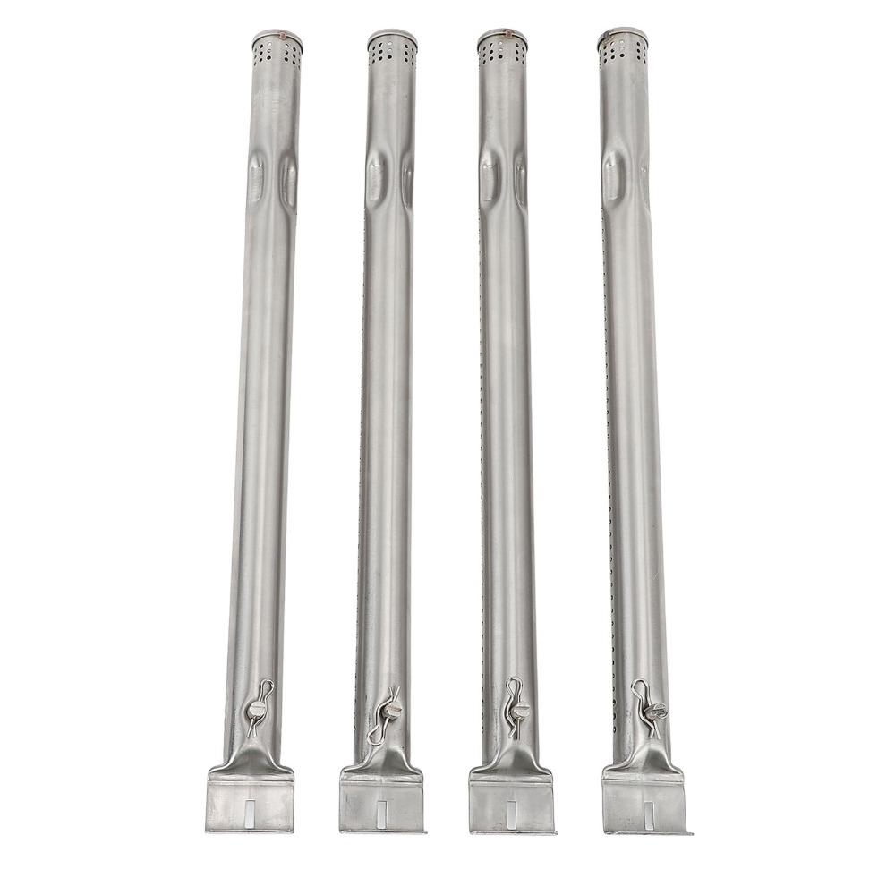 4 Pcs High Strength Burner Tube Silver Burner Pipe Durable BBQ Grill Burner Grill Replacement Parts