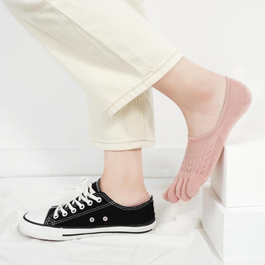 5 Toe Summer 5 Toe Ankle Cotton 5 Toe Foot 5 Toe Shallow Shoes [Yazon] Women's Socks, Socks, Socks, Cute, Mesh, Socks, Women's, Summer, Non-removable