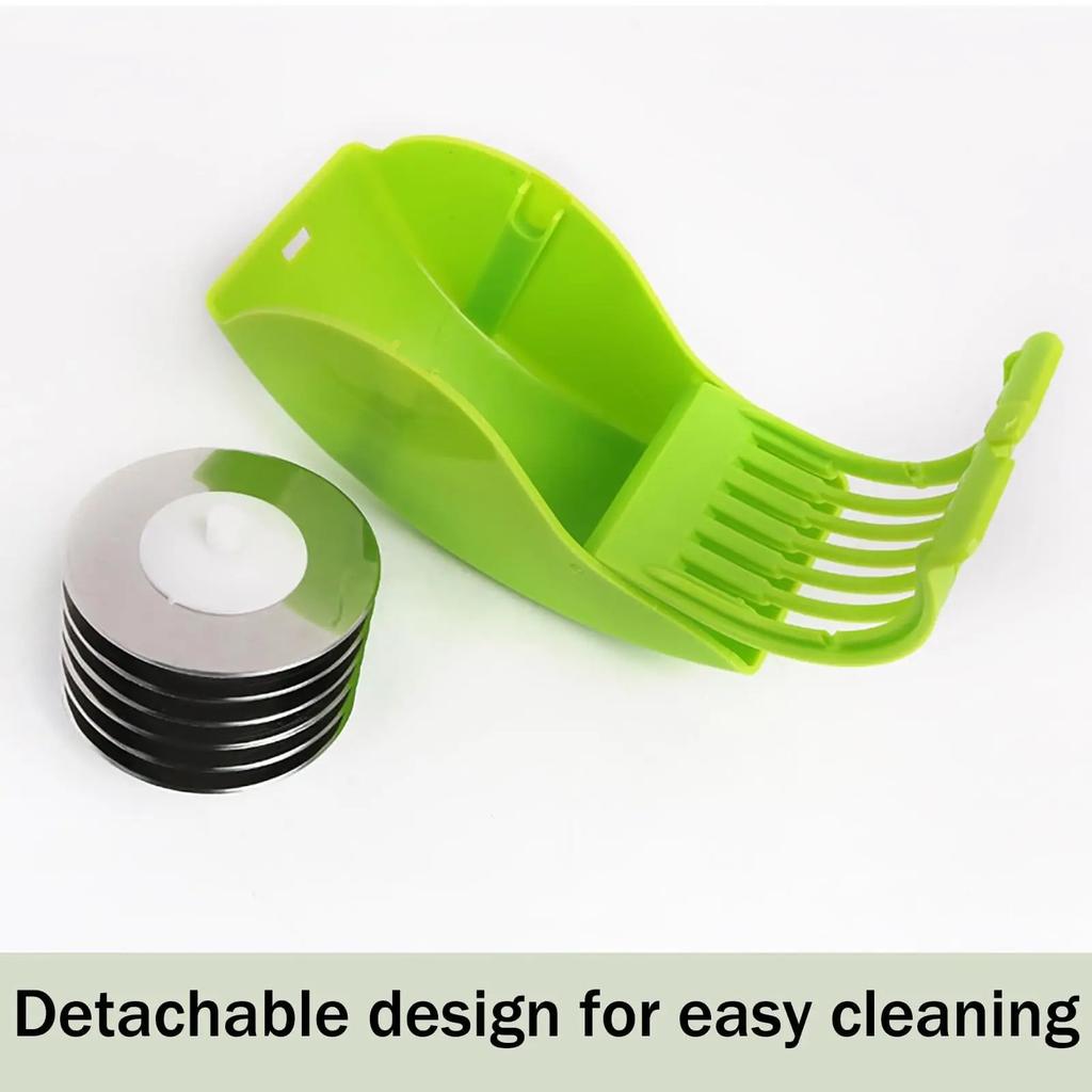 Vegetable Chopper Roller Manual Scallion Cutter with 6 Stainless Steel Blade Herb Roller Mincer Parsley Chopper Tools
