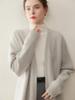 Autumn/Winter Elegant Solid Color Cashmere Women's Cardigan Coat