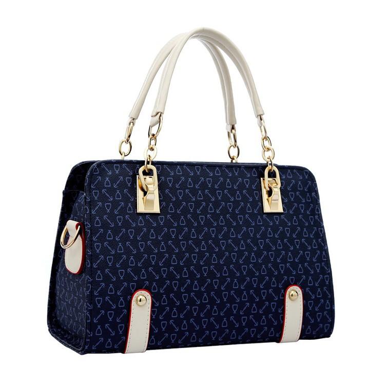 

Bag New Commuter Bag Handbag Splicing Pattern Fashion Shoulder Crossbody Bag синій