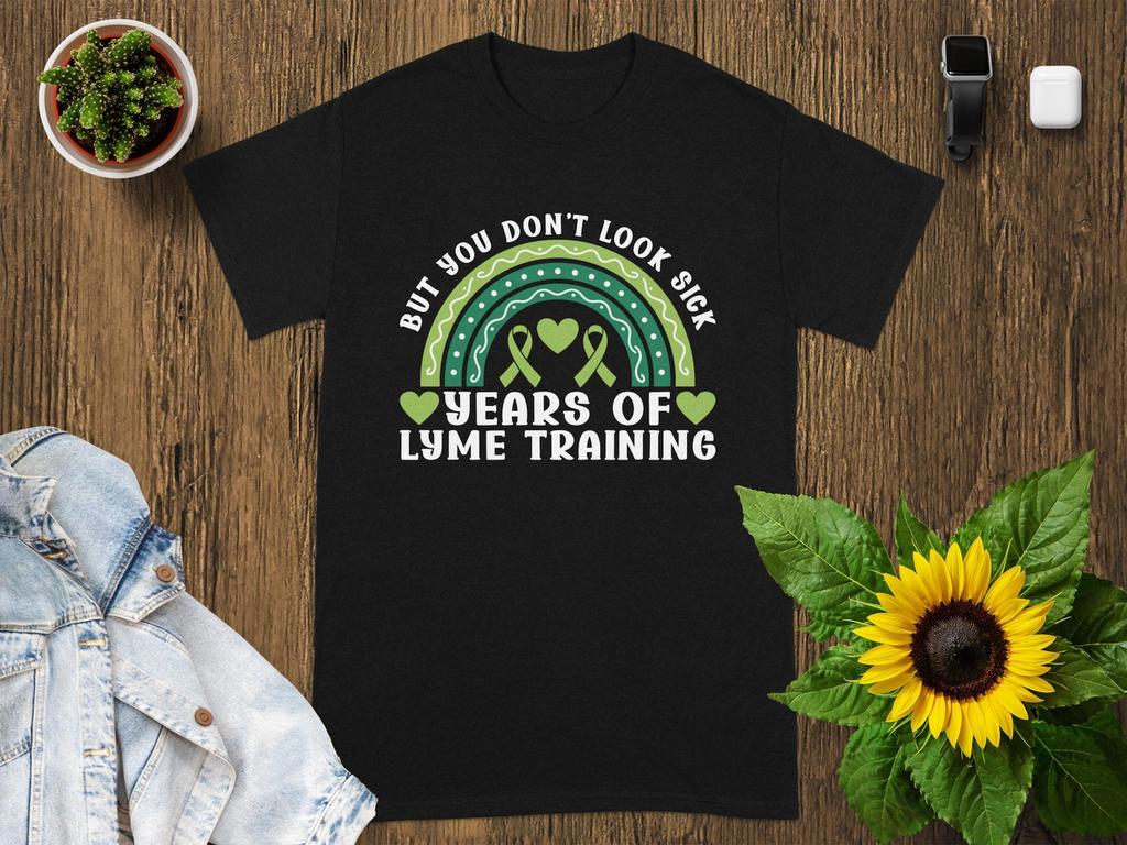 Lyme Disease Awareness Shirt: Chronic Illness Warrior Tee, Green Ribbon Support Apparel
