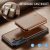 Applicable to Apple Samsung A16 mobile phone case S24FE magnetic suction split card bag brush A55 can be inserted into the card anti-drop leather case