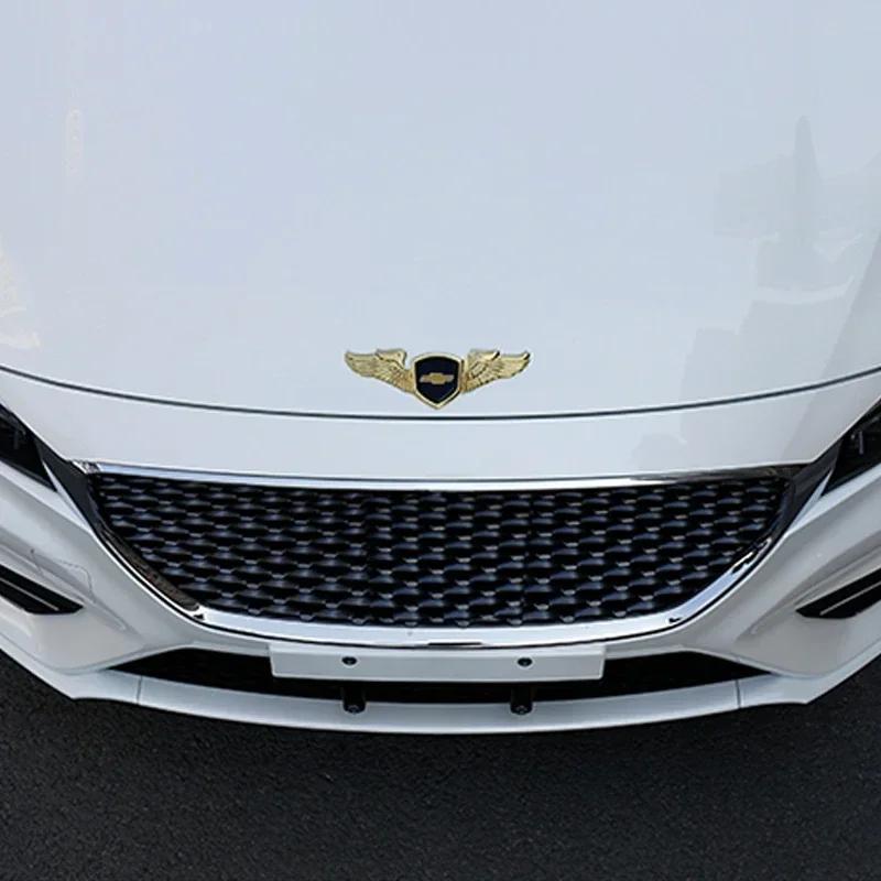 For Chevrolet AVEO CAPTIVA COLORADO CRUZE IMPALA LACETTI MALIBU ORLANDO Car Front Hood Emblem 3D Sticker Trunk Badge Decal QF5