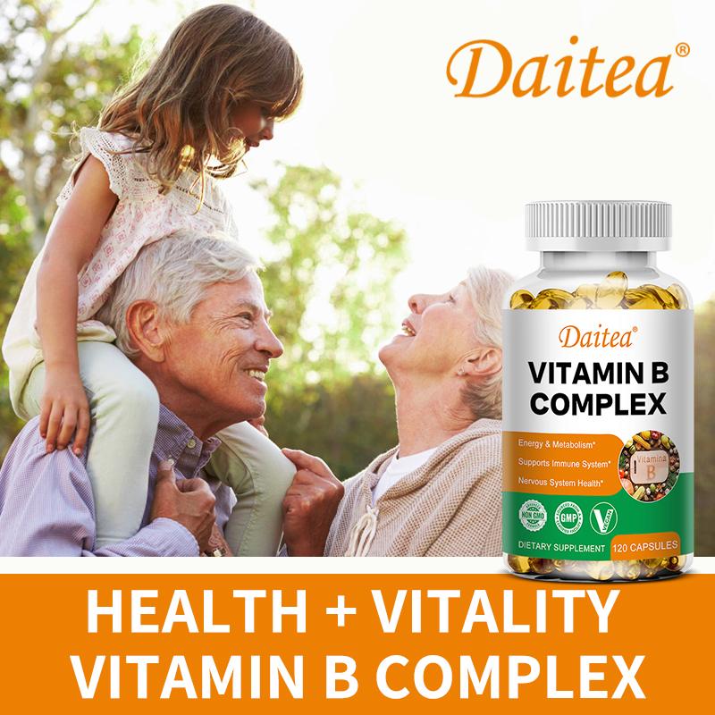 Veganes Vitamin B Komplex 120 Kapseln Hohe Dosierung B12 B6 B1 B2 B3 GVO-frei