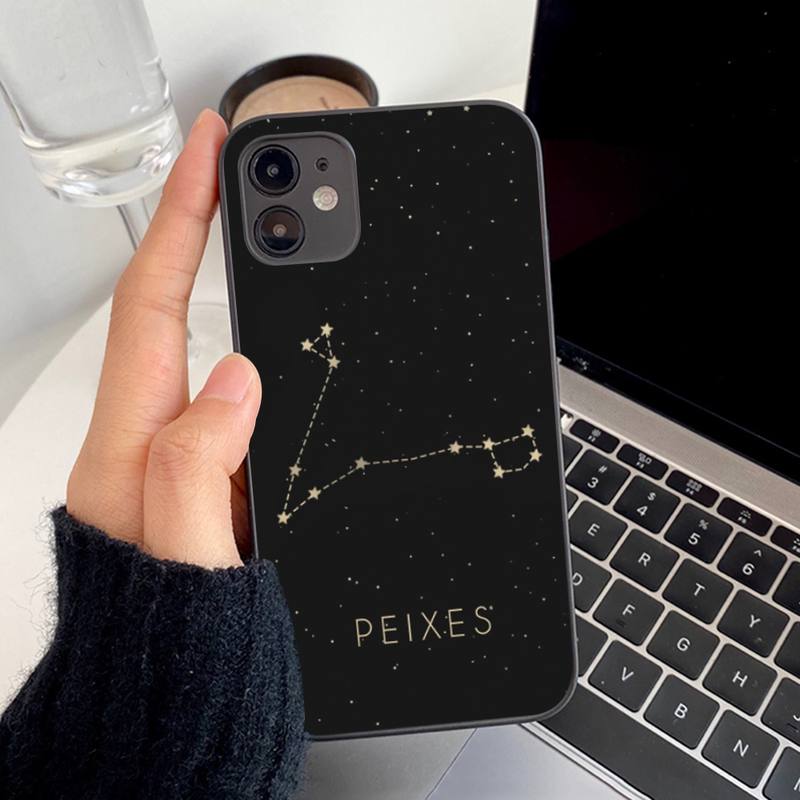 12 Constellations Zodiac Signs Phone Case for Iphone 13 8 7 6S Plus X 5S SE 2020 XR 11 12 Mini Pro XS MAX