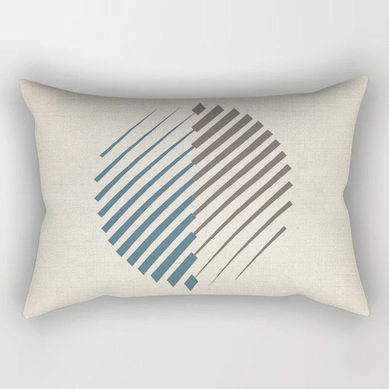 Nordic Sweet Home Light Blue Geometric Pillowcase Decorative Sofa Cushion Cover Pillowcase