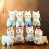 Plush Alpaca Keychain With Cute Bow Tie For Bookbags And Gifts