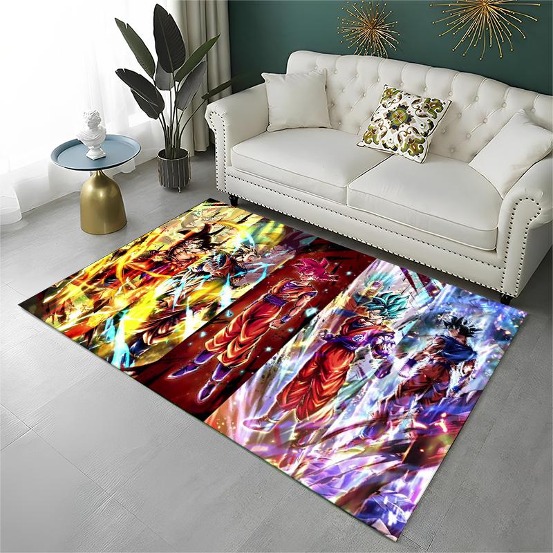 Cartoon D-Dragon Ball Anime Game Carpet Rug for Playroom Bedroom Living Room Sofa Home Decor,kid Area Rug Non-slip Floor Mat
