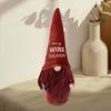 Plush Dwarf Ornament Red Wine Elf Doll Christmas Tiered Tray Decoration for Living Room Bedroom Home Party Decoration