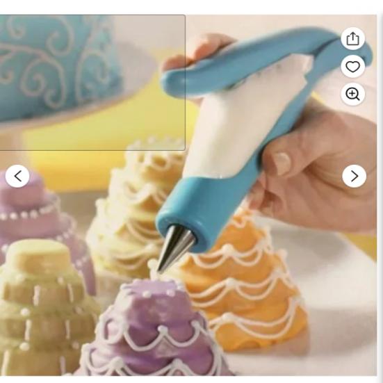 HomeLife Household Soft Porcelain Cake Cookie Baking Decor Pen Decorator Kitchen Tool Set