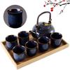 ChineseTea Sets - White Porcelain Tea Set with 1 Teapot Set, 6 Tea Cups, 1 Tea Tray, 1 Stainless Infuser, Minimalist Household Tea-things